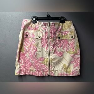 Tommy Hilfiger Y2K Style Zip Floral Print Cargo Mini Skirt Size 8 - "Cassarah"